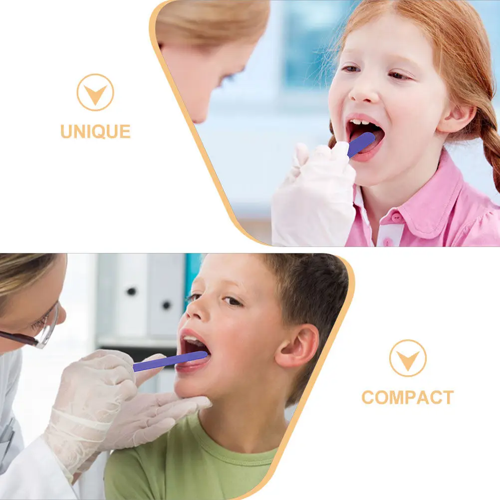 

50 шт. медицинских шпателей для языка с гладкими краями из безопасного материала для стоматологических клиник, диагностических процедур, идеально подходят для осмотра пациентов, оптом