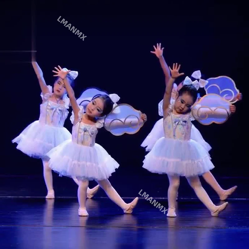 

Children's sequined fluffy dress performance costume, girls' princess dress performance costume, children's dance costume