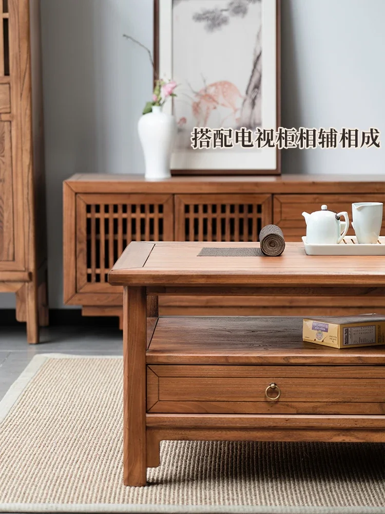 Old Elm Small Apartment Tea Table, Luz, Luxo e Simplicidade, Armazenamento, Mobília da Sala