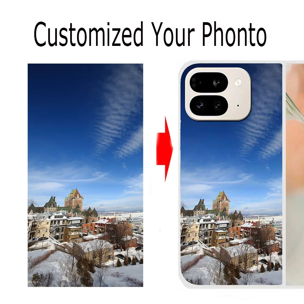 Прозрачная задняя крышка по индивидуальному заказу для Google Pixel 9 Pro Fold DIY Photo Design Чехлы для телефонов Pixel Fold 5 3 4 XL Чехол с изображением текста