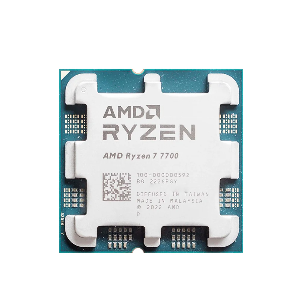 معالج AMD Ryzen 7 7700 8-Core 16-Thread B650 3.8 جيجا هرتز L3=32M 65 وات R7 7700 مقبس AM5 5NM DDR5 جديد ولكن بدون مروحة