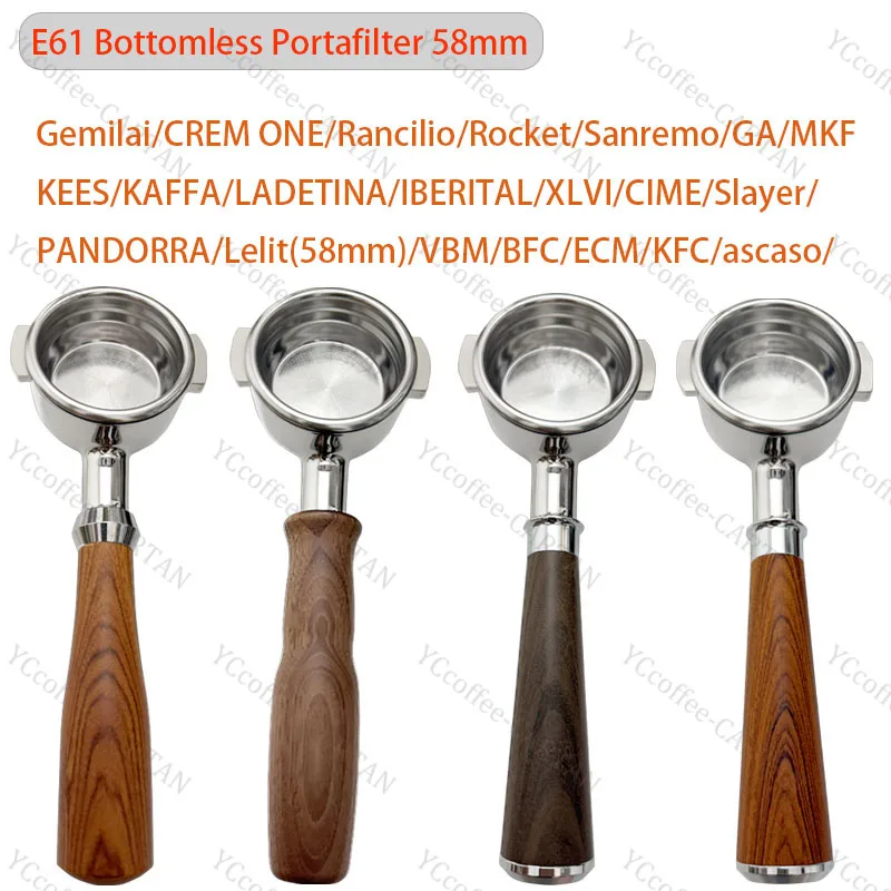 

58mmBottomlessCoffeePortafilterForSanremo/KEES/KAFFA/LADETINA/ IBERITAL/XLVI/CIME/VBM/BFC/ECM/KFC/Slayer/GA/MKF Coffee Maker
