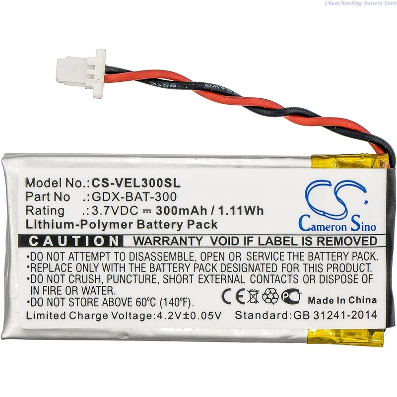 

Cameron Sino 3.7V 300mAh battery GDX-BAT-300 for Vernier Go Direct Colorimeter, Conductivity Probe,Drop Counter,Force,ORP Sensor