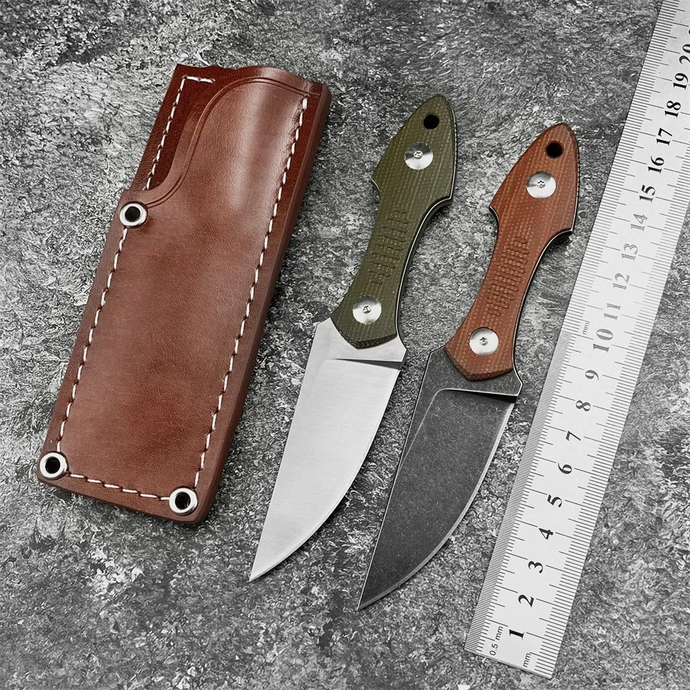 

GMF3 Fixed Blade Knife with Sheath, D2 Steel Blade G10 Handle Outdoor EDC Camping Knife Fishing Knife Hunting Knife