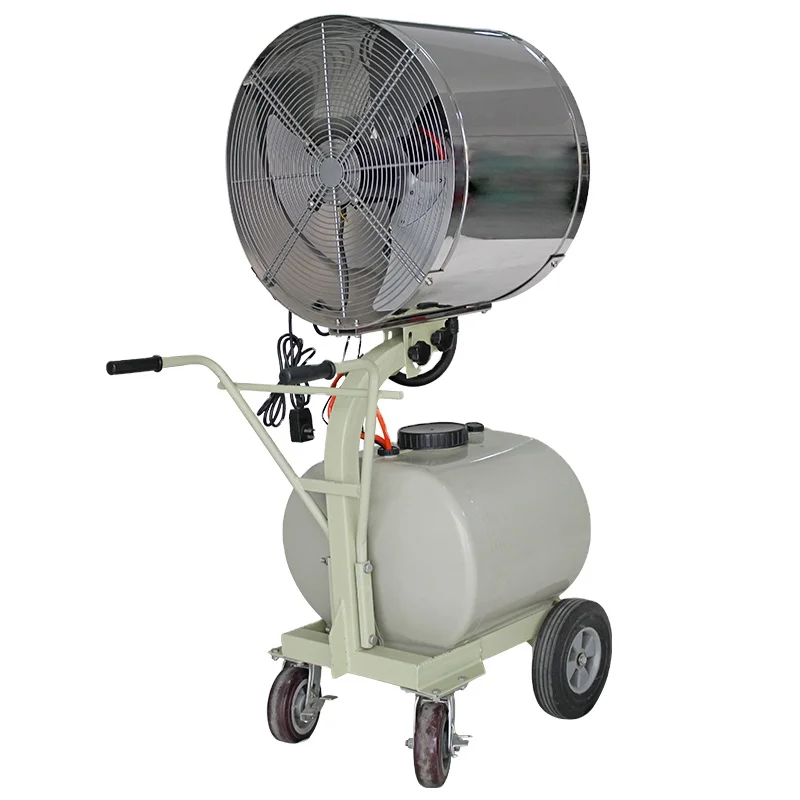 

Outdoor cooler mobile water mist spray fan