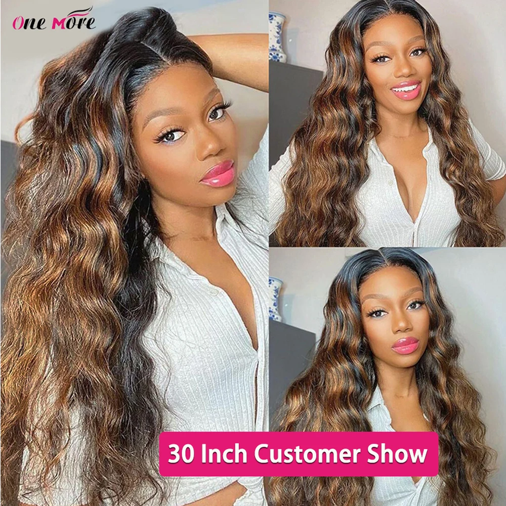 4 27 Highlight Loose Deep Wave Bundles 30 32 Inch Honey Blonde Brown Colored Human Hair Weave Bundles 1 3 4 PCS Bundles Deal