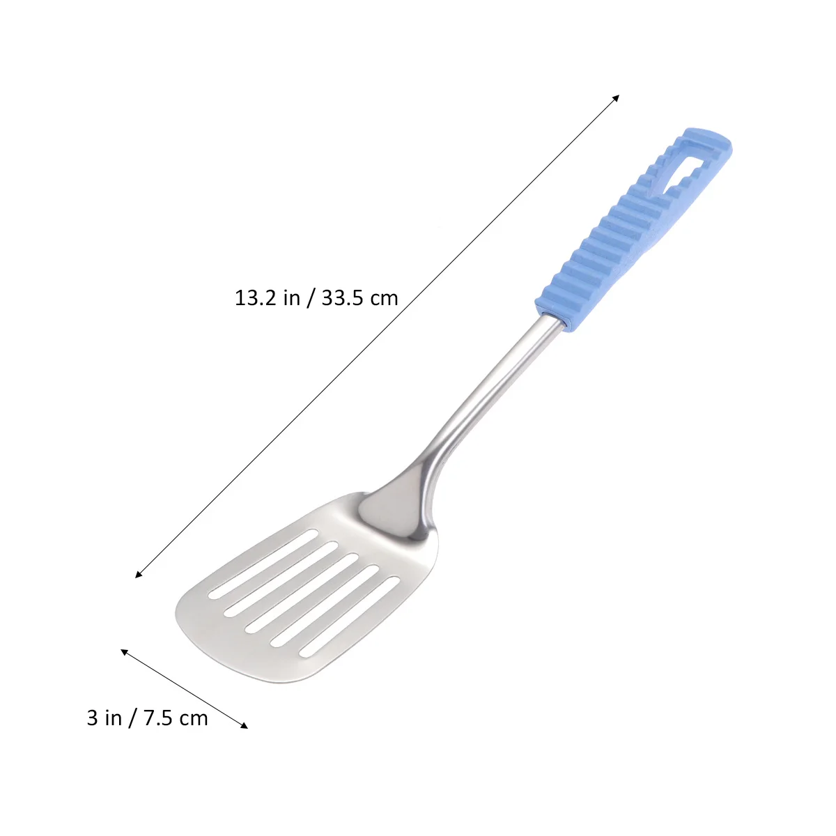

Stainless Steel Slotted Turner Kitchen Utensil with Ergonomic Handle Hanging Hole Ideal for Home Restaurant Kitchenware