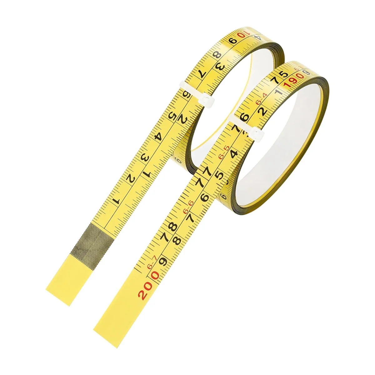 2 Packs Steel Self-Adhesive Measuring Tape, Right to Left Reading 200cm or 78-Inch Imperial and Metric Ruler Tape