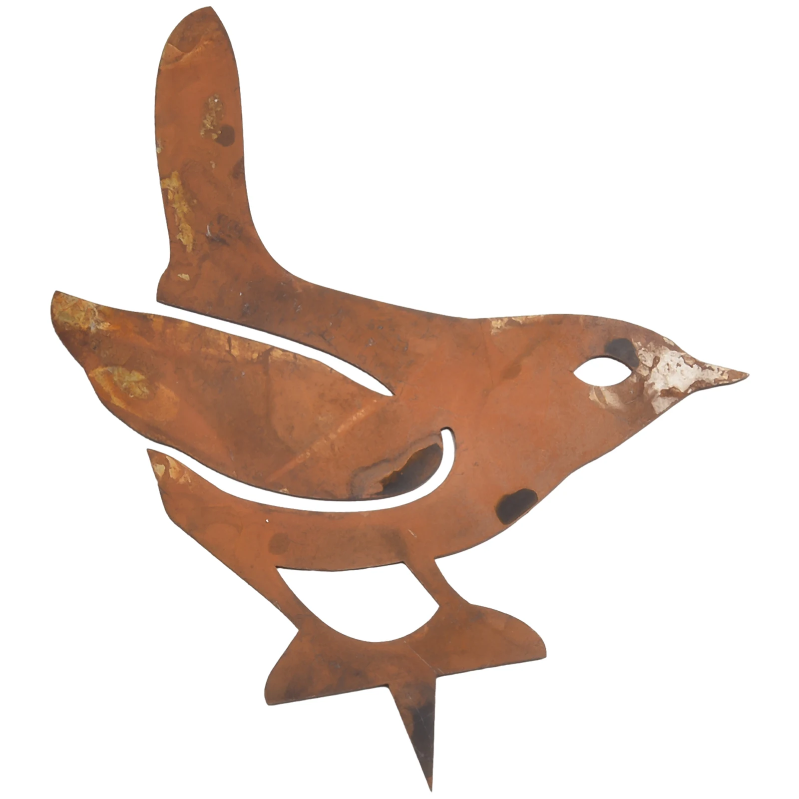 Fish Pond Decorative Ornament Metal Bird Silhouette Rusty Metal Birds Snowy And Rainy Weather Families Weatherproof