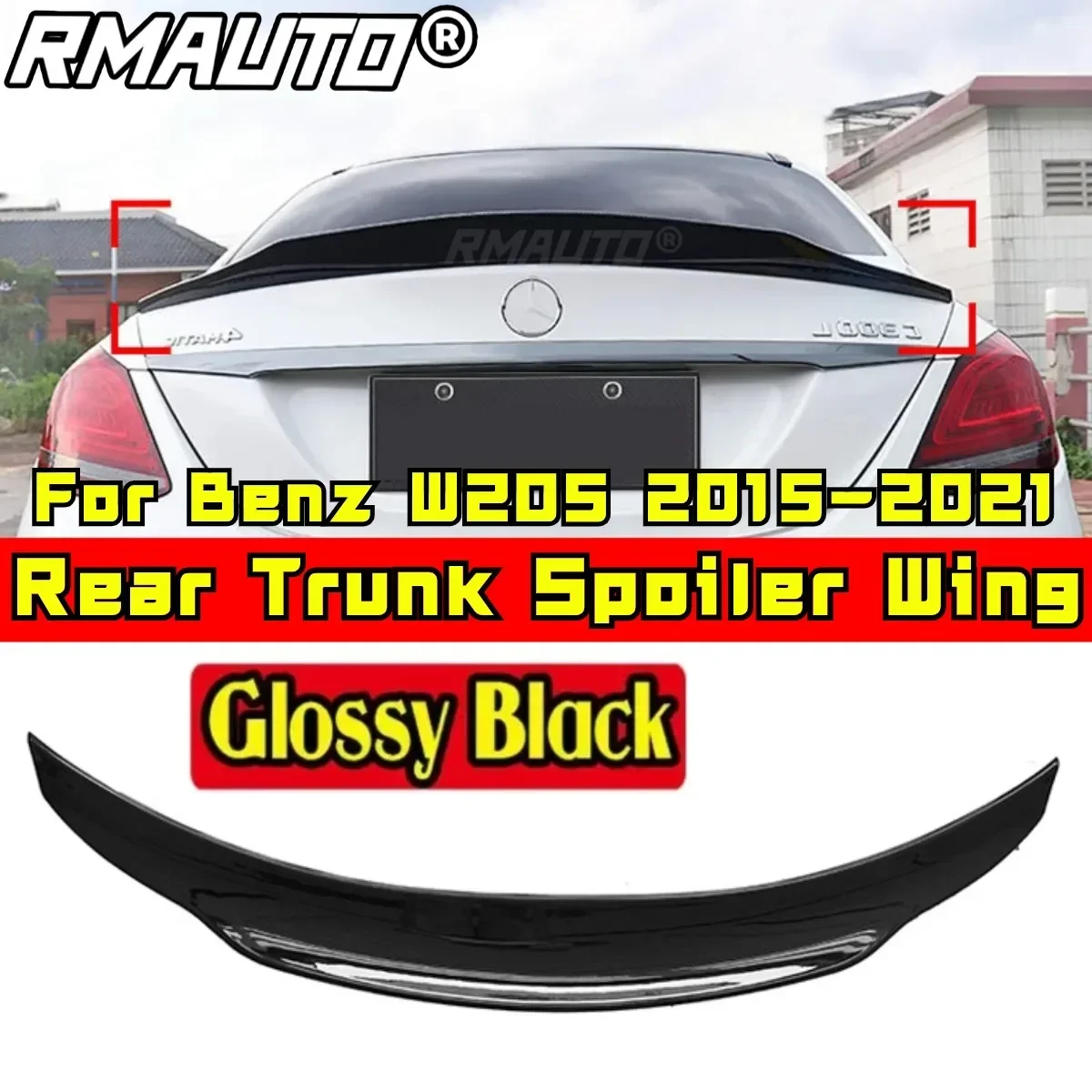 Car Rear Trunk Spoiler Body Kit Car Rear Wing For Mercedes Benz C-class W205 C260 C43 C63 AMG 4Door 2015-2021 Car Accessories