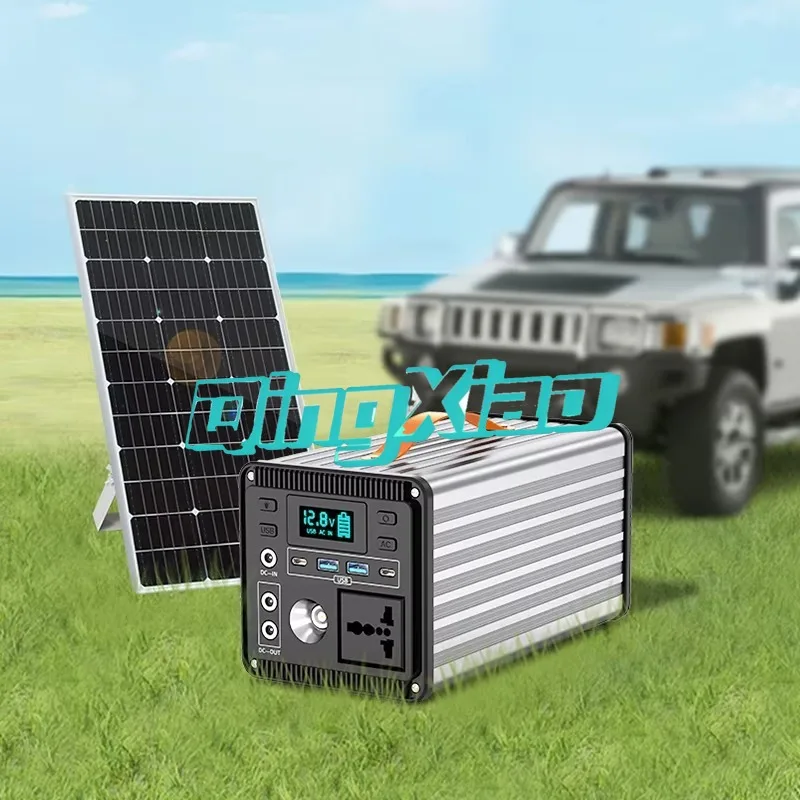 220V Tragbare Outdoor-Powerstation, Solargenerator, Notfall-Backup-Batterie mit AC-Anschluss für Camping, Picknick, Marktstand, Zuhause