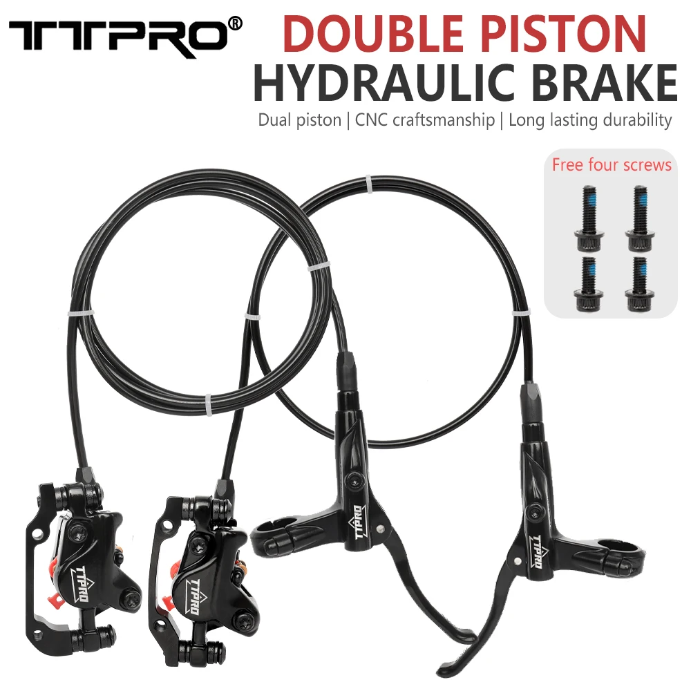 TTPRO TP MT200 MTB Mountain Bike Hydraulic Disc Brake Left Front 800mm Right Rear 1450mm MT200 2 Piston Brakes with RT56 Rotors