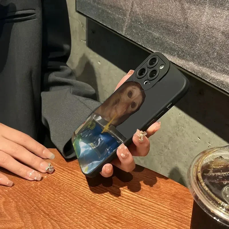 Shockproof Monkey Drinking Juice Printed Soft Silicone Case For iPhone 11 12 13 14 15 Pro Max XS X XR 7 8 Plus SE 2022 15 Cover image 5