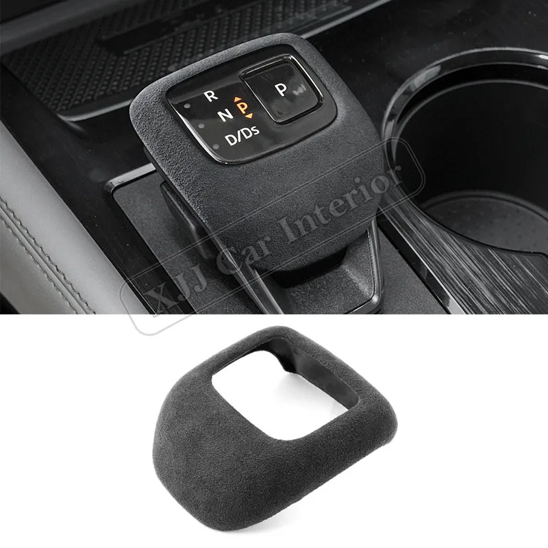 

Для NISSAN X-TRAIL 2021 2022 2023 2024 ручка переключения передач, чехол, оболочка, замшевая накладка Interiros, накладка рычага переключения передач, колпачок