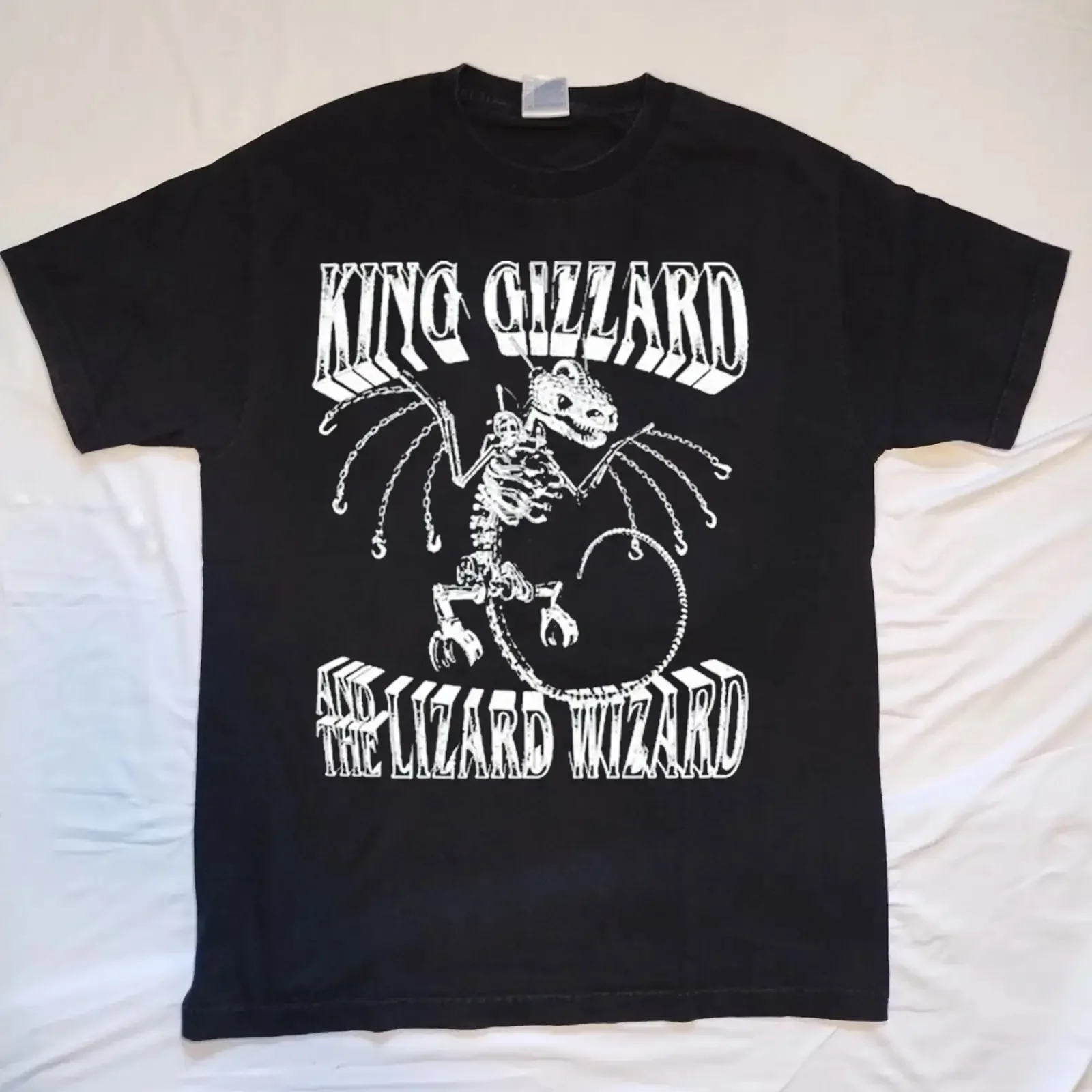 King Gizzard And The Lizard Wizard Dragon Skeleton T Shirt Full Size S 5XL AM309 vintage Washed Top For Everyday Wear