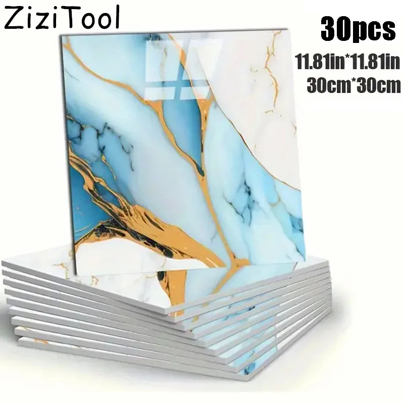 

Marble PVC Wall Stickers Moisture-Proof Easy-to-Apply Wall Tiles Stickers for Kitchen & Bathroom Kitchen Backsplash Home Decor
