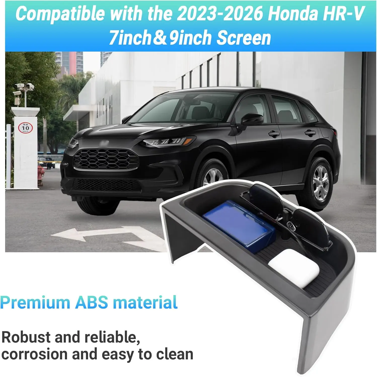 

For Honda HR-V Center Console Organizer Dashboard Tray 2023-2026 Dashboard Storage Organizer Box For HRV 7inch 9-inch Screen
