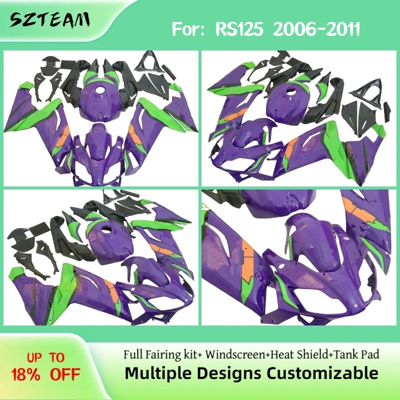 

Aftermarket Fairing Kit for Aprilia RS125 2006-2011 Injection Molded Motorcycle Body Panel Fairings PRO-2