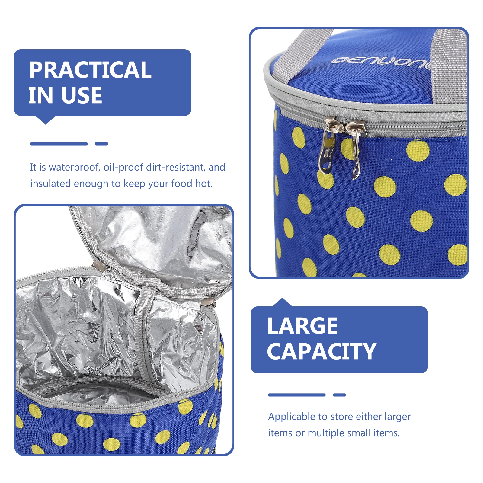 

Reusable Lunch Bag Tote Thicken Large Capacity Insulated Meal Outdoor Aluminum Foil Bags Portable Insulation for Beach