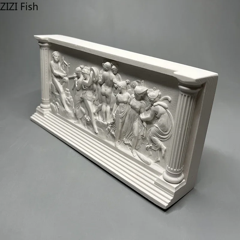 Dancing Muse Stereoscopic Printmaking Figures Relief Plaster Desk Statue Decoration Characters Sculpture Room Aesthetic Decor