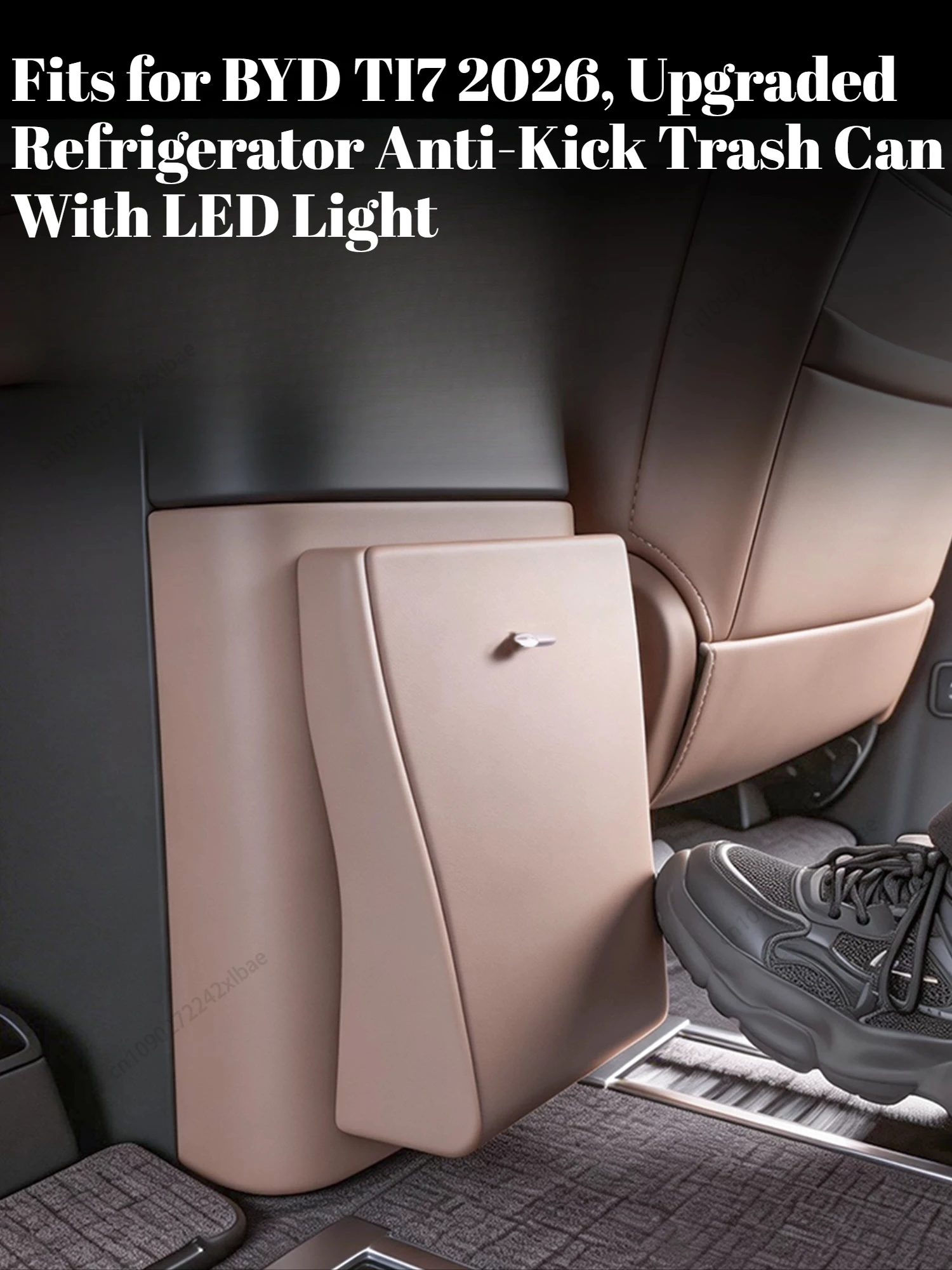 

Подходит для BYD TI7 2026, улучшенный мусорный бак с защитой от ударов и LED-подсветкой, оригинальный цвет, прочный, для обновления интерьера