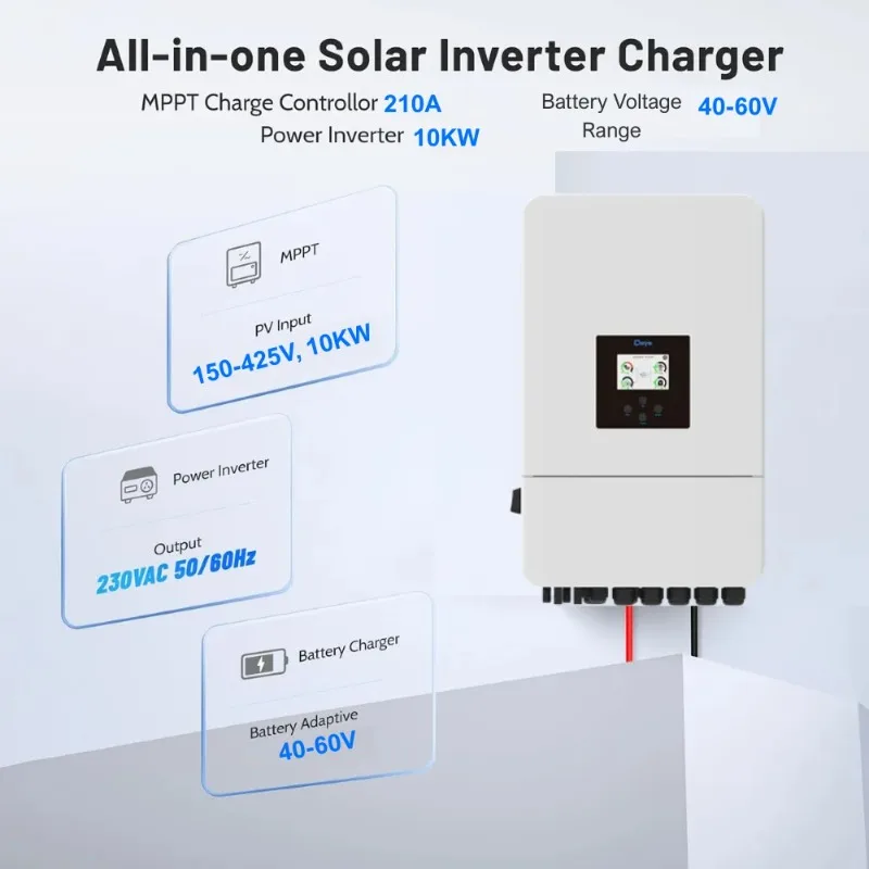 【Hot Sale】10KW Solar System Deye 3 Phase Hybrid 10KW Inverter Support 15KWh Rack Battery Mono Solar Panel Full Set Kit