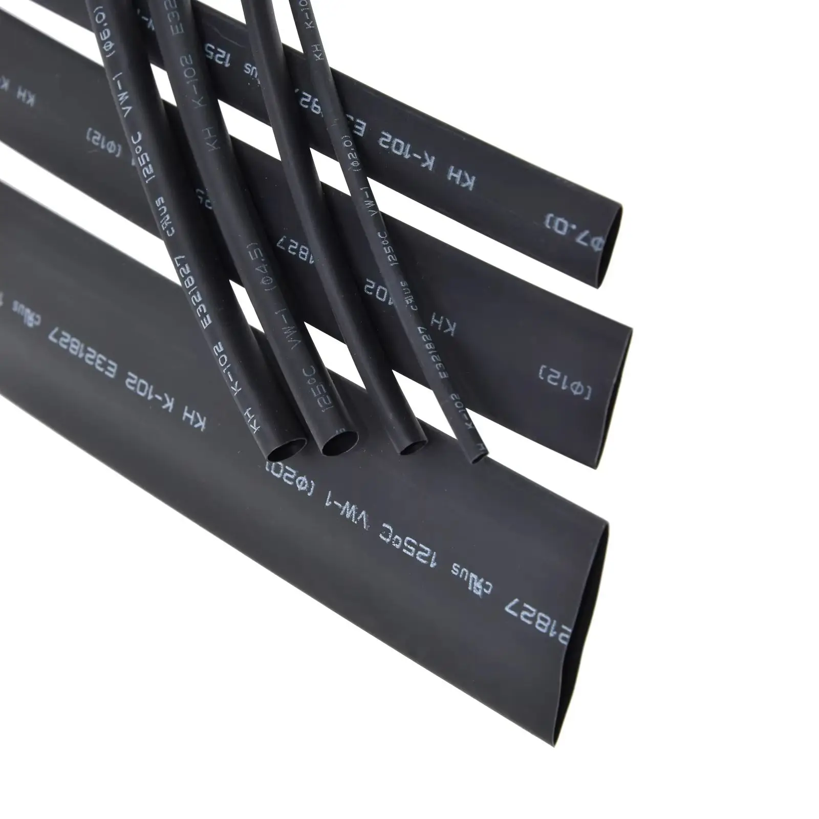 1Meter 10M Heat Shrink Tube 8/10/12/15/16/18/20/25/28/30mm 2:1 Black HeatShrink Tubing Shrinkable Sleeving Wrap DIY Wire Cable.