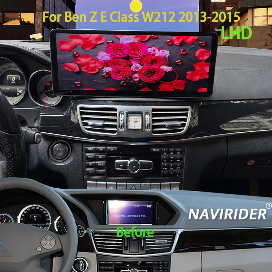 

Экран 3000*1200 14,6/12,3 дюйма с левым рулем Android CarPlay для Benz E Class 2015–2016 W212 2013-2015, автомобильное радио, мультимедийная навигация, GPS