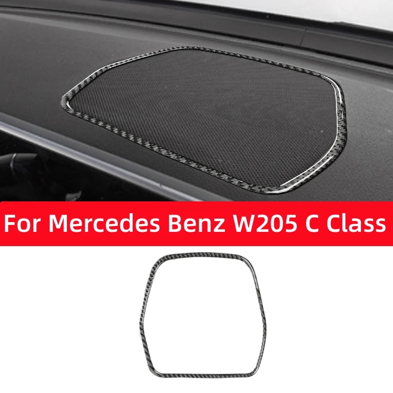 

For Mercedes Benz C GLC Class W205 X253 Carbon Fiber Interior Dashboard Speaker Panel Trim Frame Decor Stickers Car Accessories