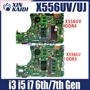 ASUS için X556UV Laptop anakart k55k55x556urk a55I7-6th X556UA X556UV X556UQK anakart W/I3 I5 7th Gen 4GB/8GB-RAM