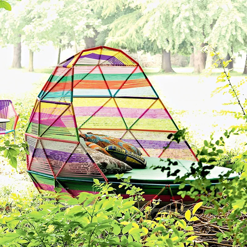 Outdoor Lounging Courtyard Swimming Pool Rattan Bed Designer Sun Room Beach Bed Balcony Garden Lounger