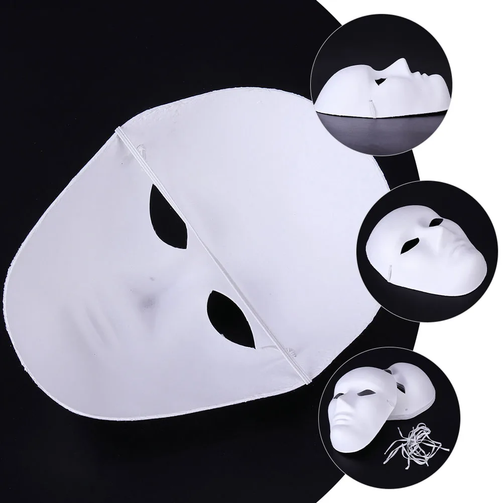 

9Pcs DIY Blank Male Face Mask Paintable Paper Full Face Mask for Kids Creativity Drawing Cosplay Halloween Party