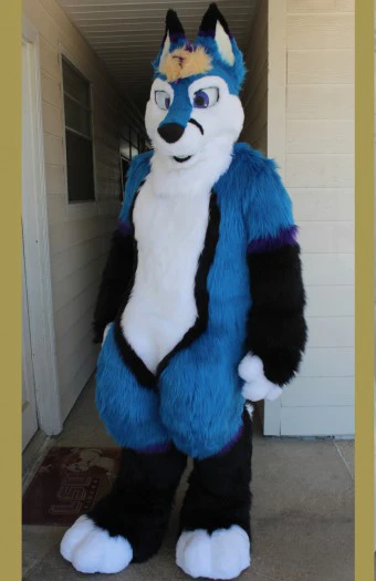 

Long Fur Wolf Dog Fursuit Furry Mascot Costume Cosplay Halloween Christmas Birthday Party Fancy Dress Adults Apparel
