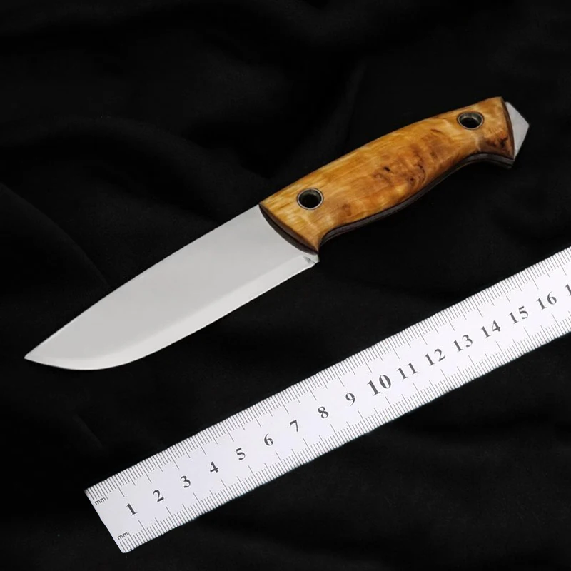 

Hela Lighthouse Straight Fixed Blade Knife 12C27 Blade Olive Wood Handle Tactical Pocket Hunting EDC Survival Tool Knives