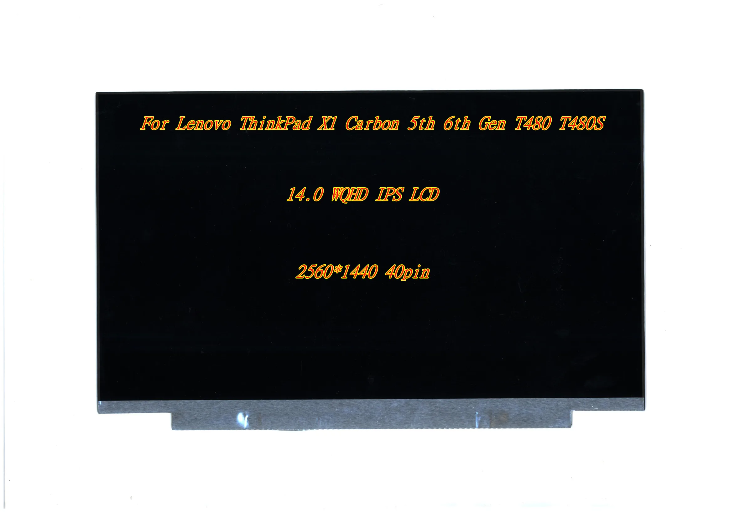 New  For Lenovo ThinkPad X1 Carbon 5th 6th Gen T480 T480S LCD screen panel WQHD 2560*1440 IPS 40pin 00NY664 00NY681 01YN128