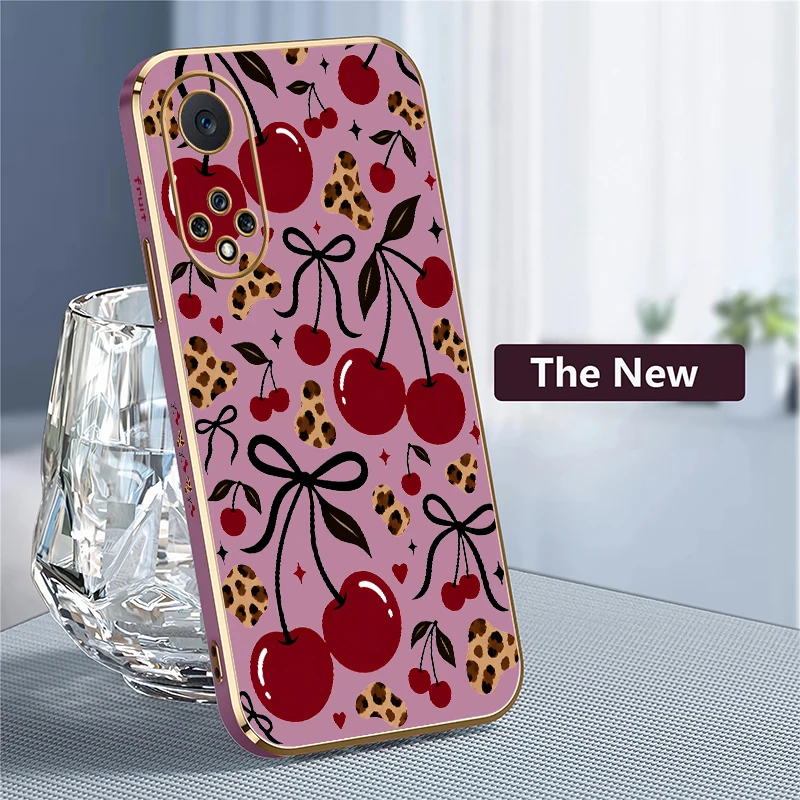 Luxury Wine Red Cherry Leopard - Luxury Plating Case 评论和价格