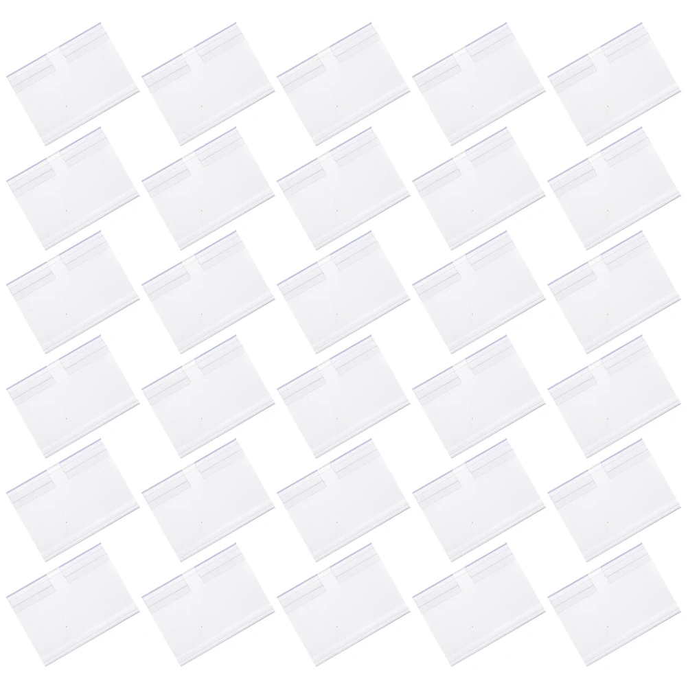 

50 Pcs Label Holder Plastic Retail Shelf Tags Supermarket Price Card Goods Storage Display Home Organization