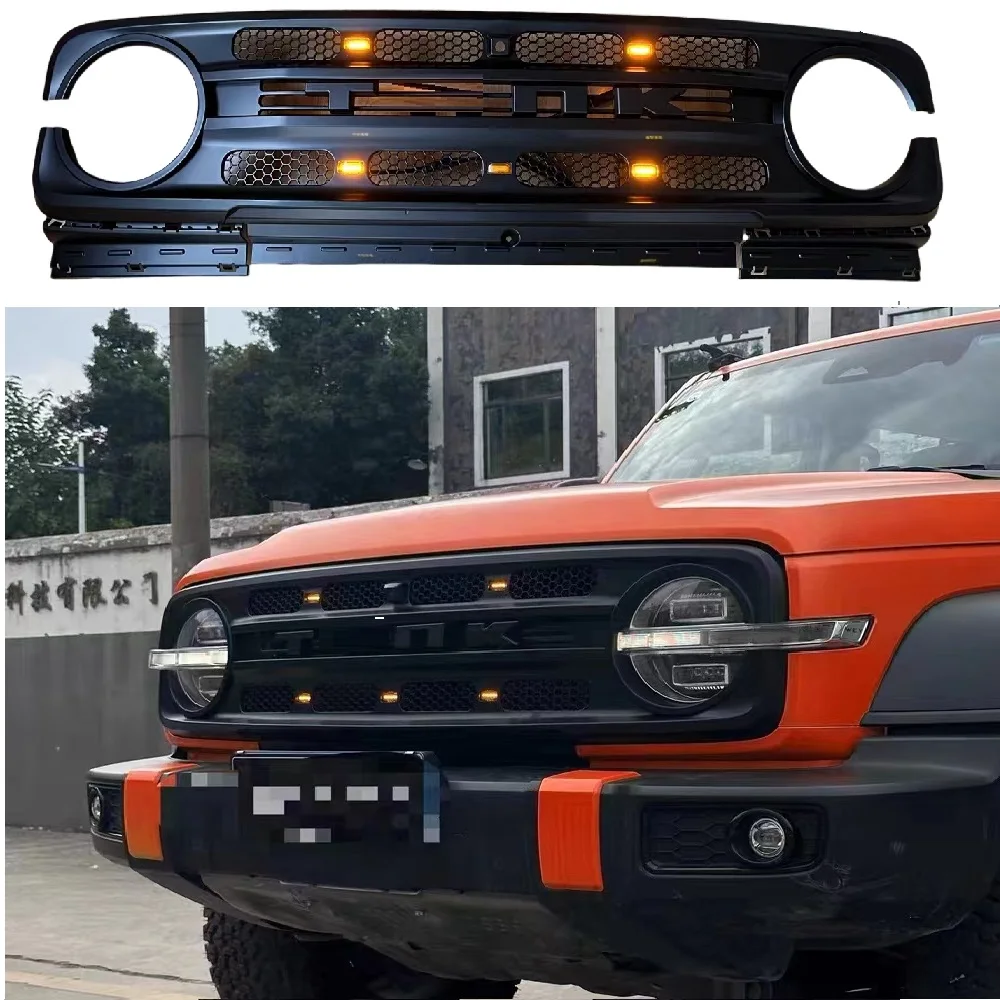 XTSIDI Auto Front Racing Grills For Tank 300 2020 2021 2022 2023 Led Grille Grills Grill Inserts Auto Accessories