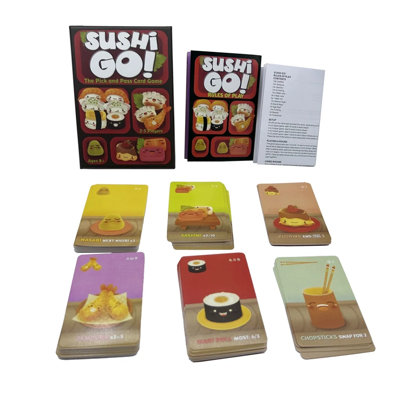 Sushi Go games Leisure Family Entertainment Gatherings Light Carrying Board Party Games Birthday Christmas Gift