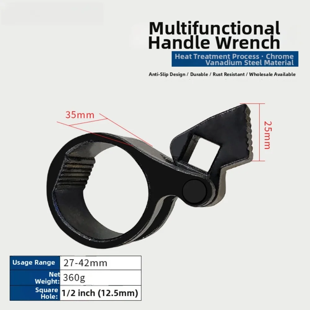 

Ключ для рулевой рейки из хромованадиевой стали с удобным захватом для внутренних наконечников рулевых тяг автомобилей, диаметр от 25 до 42 миллиметров