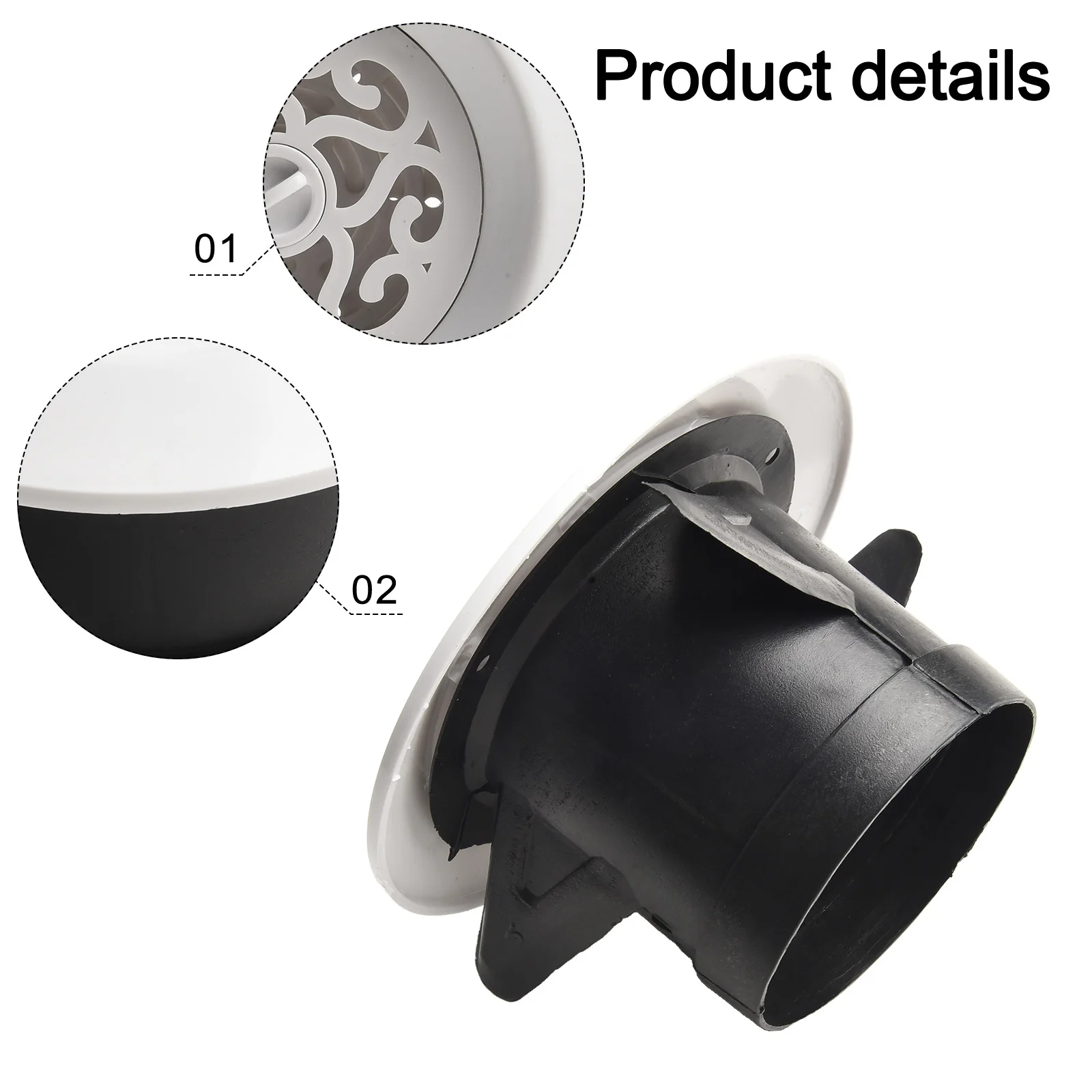 

Регулируемая вентиляционная решетка, круглая вентиляционная решетка для офисной вентиляции, эффективное распределение воздуха, легкая регулировка, муховик для стен