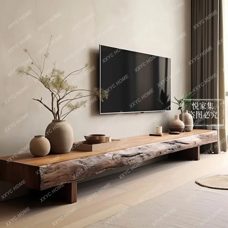 XI Minimalist Tv Cabinet Living Room Solid Wood Japanese rLiving Room Tv Stands Long  Mueble Televison Furniture