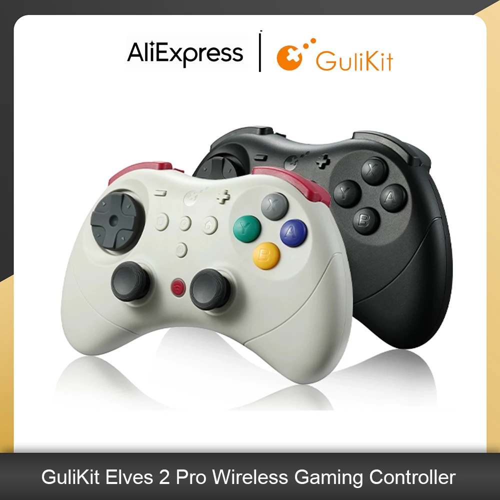 

GuliKit Elves 2 Pro Wireless Gaming Controller NS59 Hall Effect Joysticks for Switch,Windows,iOS & Android Gamepad Accessory