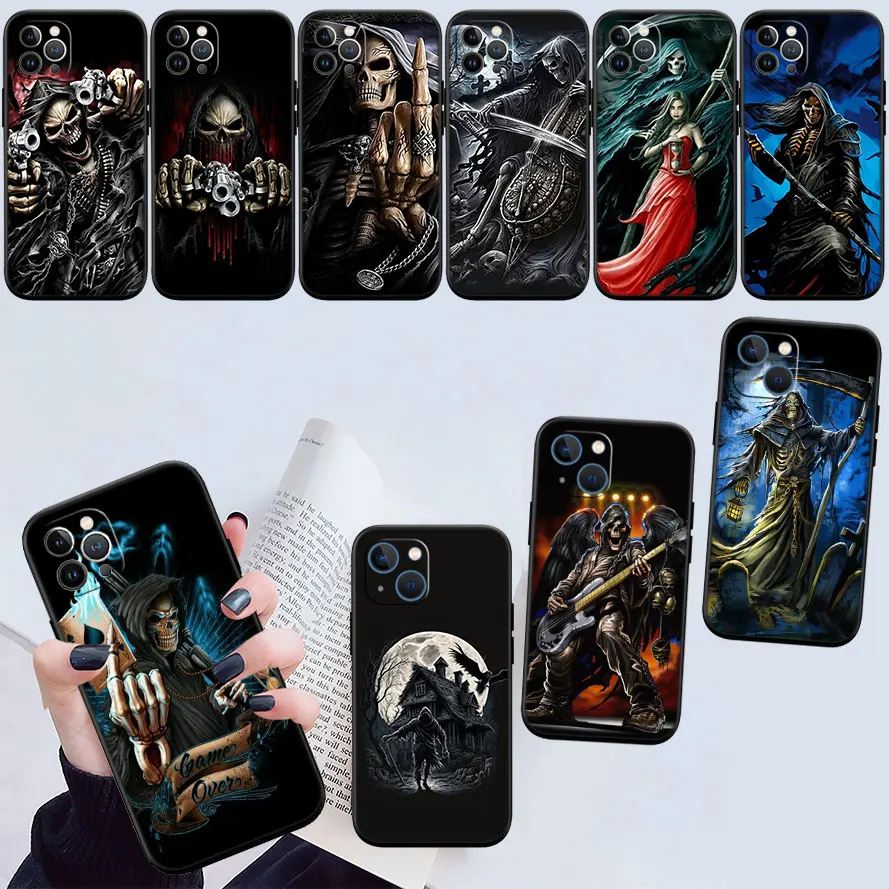 DT42 Grim Reaper Skull New High-End Cell Phones для Redmi Note 8 8T 9 9S 9T 10 10T 10C 10S 11S 12 12C Pro Max