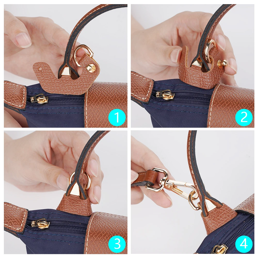 Sangle de sac pour Longchamp, sac fourre-tout, poinçonnage gratuit, modification, accessoires de transformation, mini sangle initiée, ensemble de 3