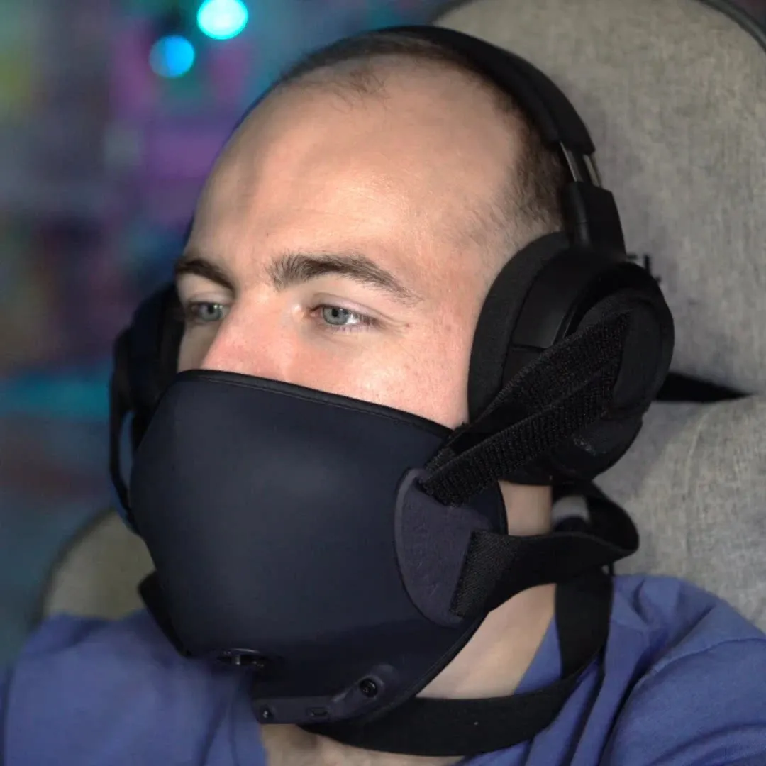 CS with Microphone Headset Game E-sports Live Broadcast Sound Insulation Noise Reduction Live Streaming Host Mask  Radio Headset