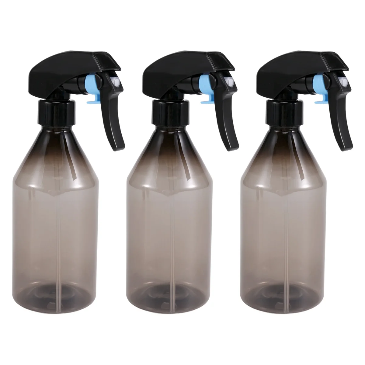 Plastic Bottles for Cleaning Solutions,10OZ Reusable Empty Container with Black Trigger Sprayer, 3Pack