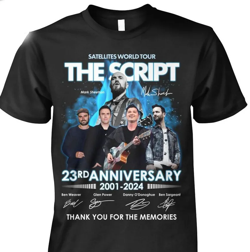 Satellites World Tour The Script 23Rd Anniversary T-Shirt 2001-2024