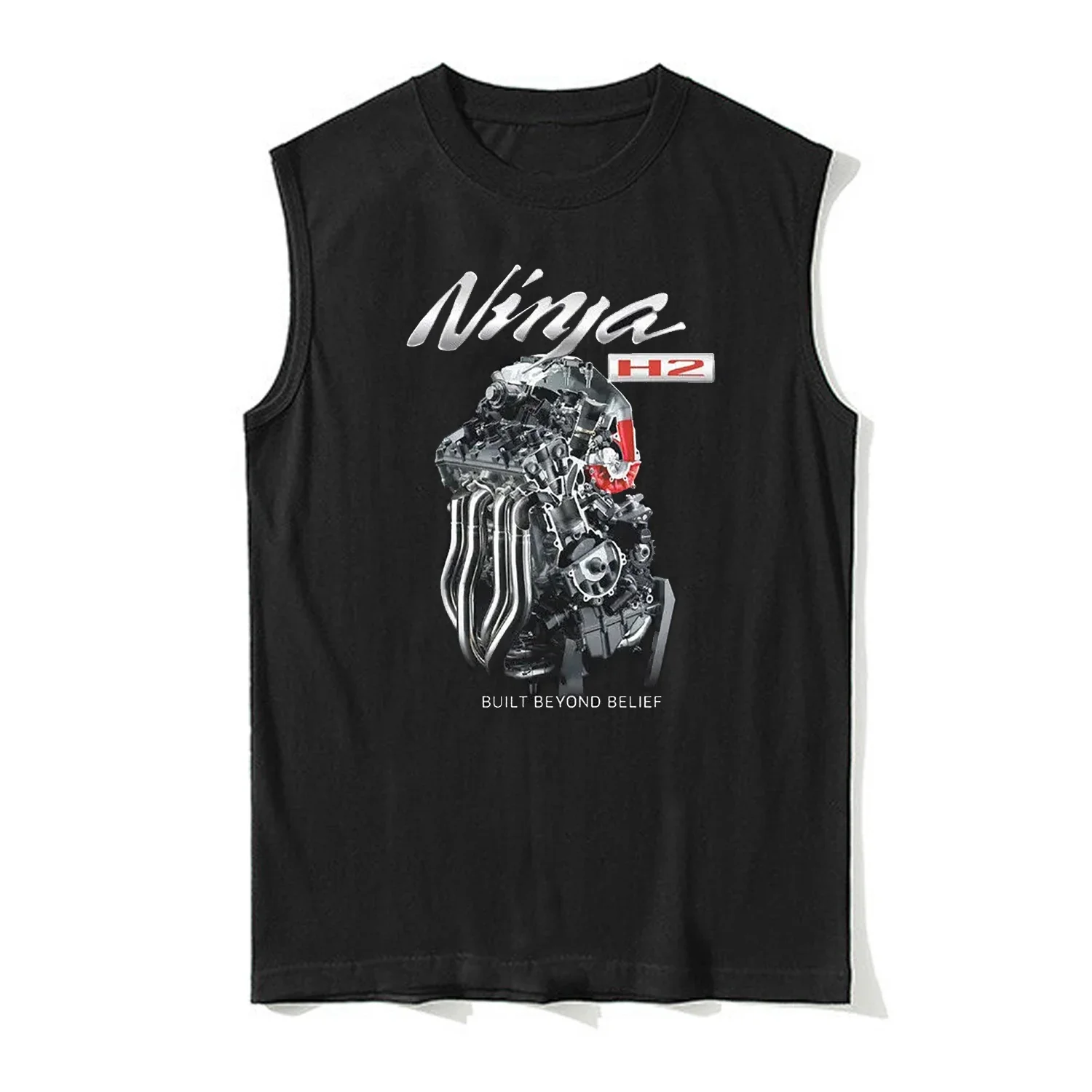 

Retro Classic Japanese Ninja H2 Motorcycle Engine Tank Top New 100% Cotton O-Neck Casual Mens Vest Sleeveless T-shirt Streetwear