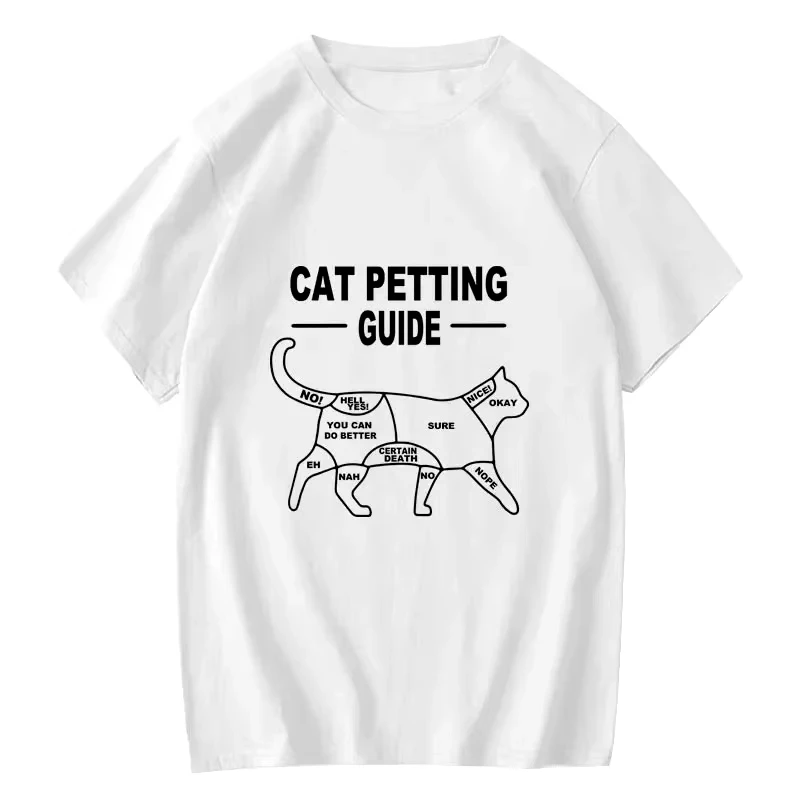 المرأة تي شيرت عادية مضحك كول القط طباعة فضفاض س الرقبة كول القط تي شيرت للنساء تي شيرتات قصيرة الاكمام الشارع الصيف 2025 بلايز #4